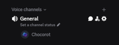 User joining a voice channel in Discord